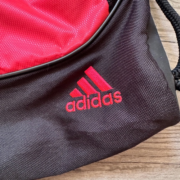 NWOT New Adidas Hot Pink Black Drawstring Backpack Bag - Picture 8 of 11